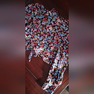 Floral Print Dress with Tie Detail